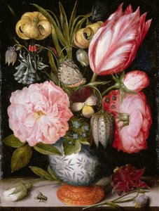 Still Life of Flowers in a Porcelain Vase